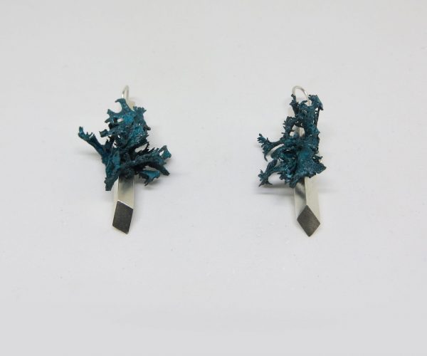 Boucles d'oreilles Pachamama argent 925 et bronze patiné